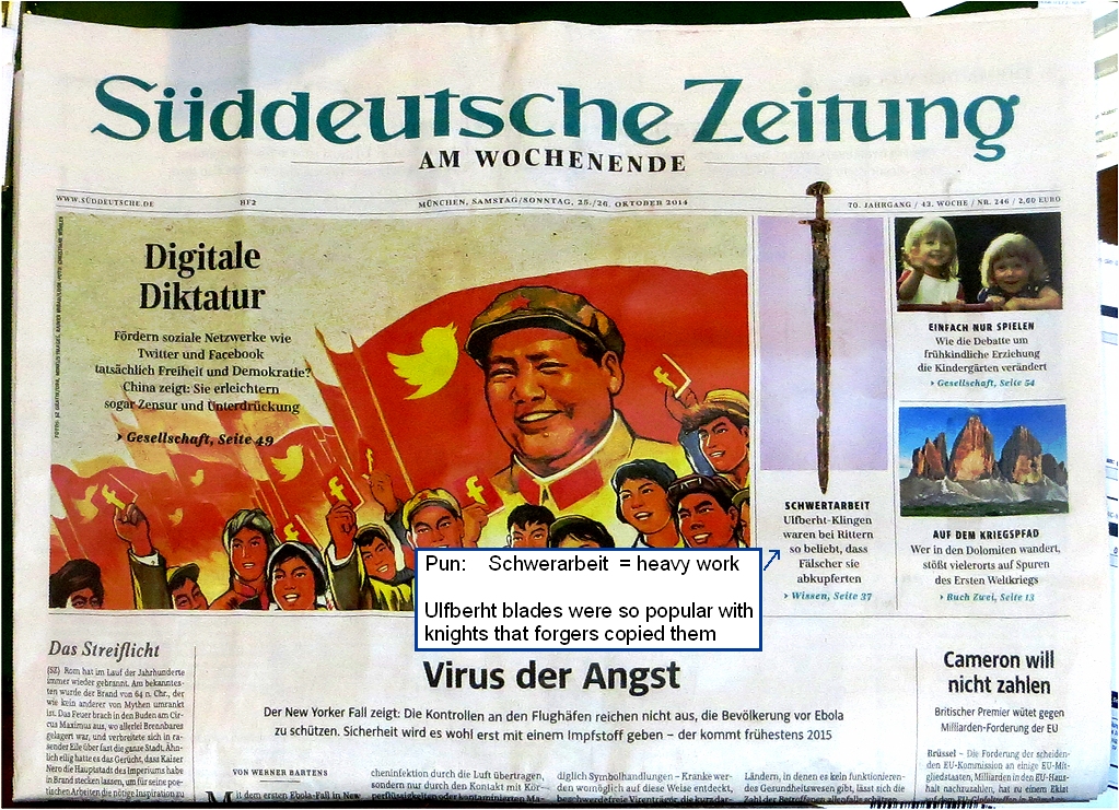 Ulfberht article Sueddeutsche Oct. 2014