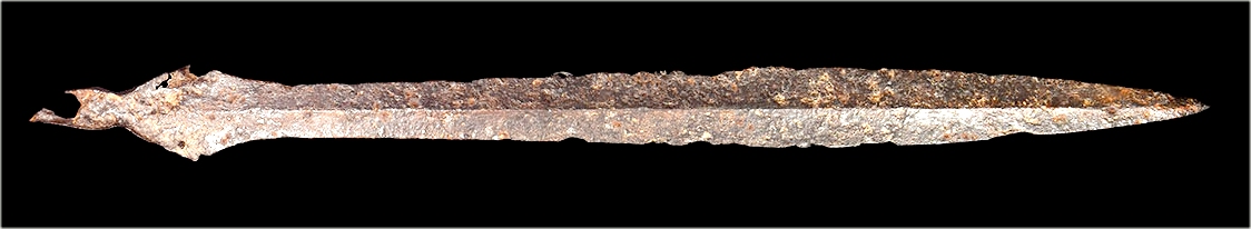 Celtic iron sword shaped like bronze sword