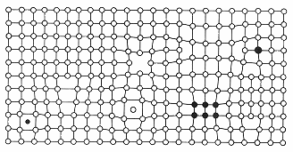 Kristallgitterdefekte schematisch