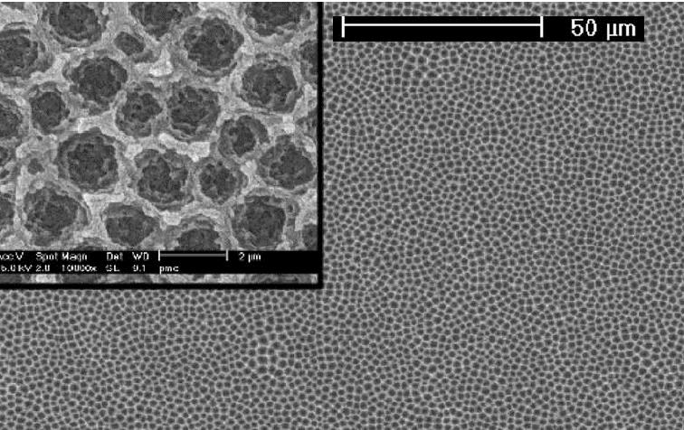 pattern formation in anodic Silicon Dioxide